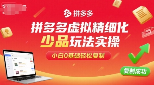 拼多多虚拟精细化少品玩法实操,小白0基础轻松复制插图 拼多多虚拟精细化少品玩法实操,小白0基础轻松复制插图