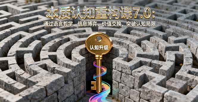 (16218期)本质认知重构课7.0:通过语言哲学、信息博弈、价值交换,突破认知局限插图 (16218期)本质认知重构课7.0:通过语言哲学、信息博弈、价值交换,突破认知局限插图