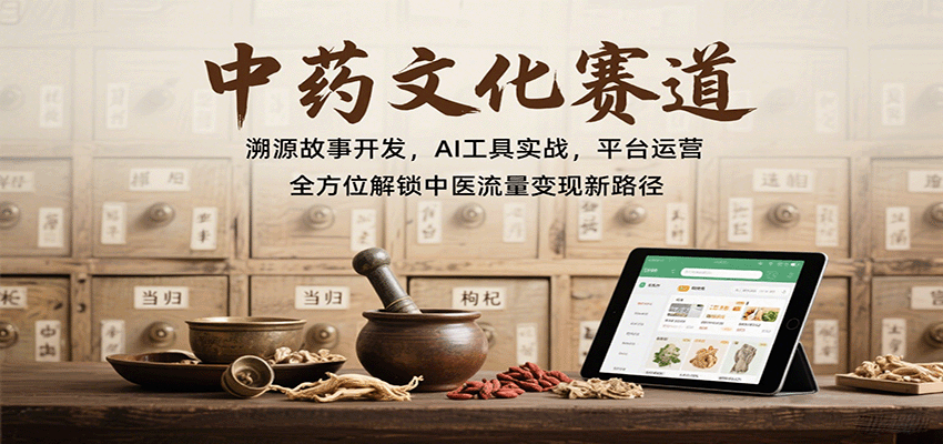 中药文化赛道:溯源故事开发,AI工具实战,平台运营,全方位解锁中医流量变现新路径插图 中药文化赛道:溯源故事开发,AI工具实战,平台运营,全方位解锁中医流量变现新路径插图