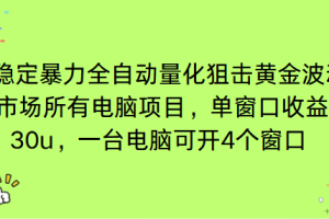 （16737期）电脑EA策略挂机项目单窗口收益20-30u，单电脑可挂5-10个窗口收益稳健4位数