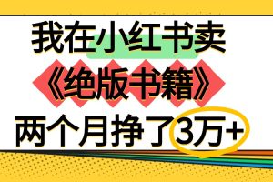 我在小红书卖《绝版书籍》两个月挣了3万+