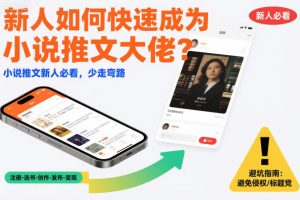 新人如何快速成为小说推文大佬?小说推文新人必看,少走弯路
