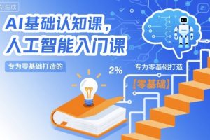 AI基础认知课,专为零基础打造的人工智能入门课