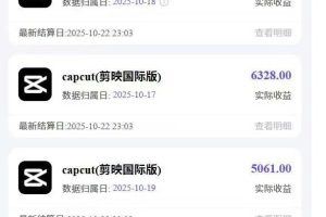 2025风口TK剪映capcut拉新项目，极限高客单，市场空白，2025下半年真正的蓝海项目