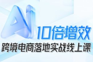 跨境电商10倍增效,跨境电商AI落地实战线上课