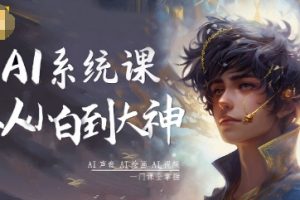 AI系统课程,从小白到大神系统学AI,AI声音-AI绘画-AI视频一门课全掌握