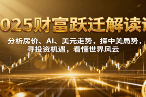 2025财富跃迁解读:分析房价、AI、美元走势,探中美局势,寻投资机遇,看懂世界风云
