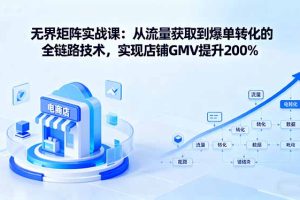 (16104期)无界矩阵实战课:从流量获取到爆单转化的全链路技术,实现店铺GMV提升200%