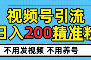视频号独家日引200+精准粉