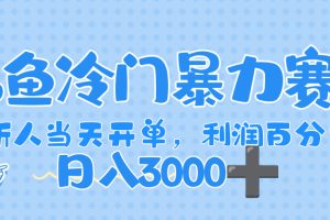 闲鱼冷门暴力赛道，一单 80%利润，新人轻松日入，1000+