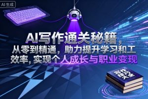 AI写作通关秘籍,从零到精通,助力提升学习和工作效率,实现个人成长与职业变现