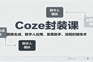 Coze封装课,图像生成、数字人应用、发票助手,流程封装技术