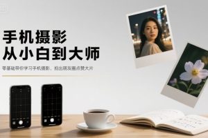 手机摄影从小白到大师,零基础带你学习手机摄影,拍出朋友圈点赞大片