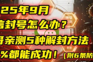 2025年9月微信封号怎么办？马哥亲测5种解封方法，99%都能成功！（附6条防封铁律）
