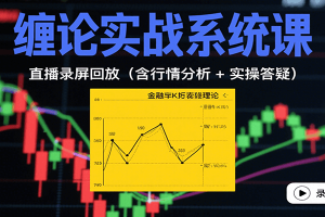 缠论实战系统课:直播录屏回放(含行情分析 + 实操答疑(更新9月)