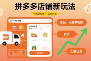 拼多多店铺新玩法,代发供应链上拼玩法