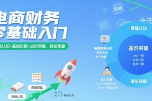 电商财务零基础入门,基础认知+基础实操+进阶突破,轻松掌握