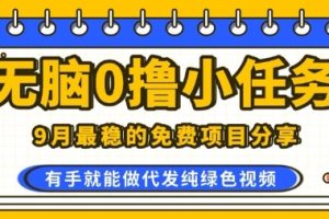 0学费0风险,2025风口项目,无脑免费撸,代发纯绿色视频,一部手机人人可做【揭秘】