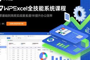 (15873期)WPS Excel全技能系统课程:从零基础到高阶实战全覆盖,全面提升办公效率