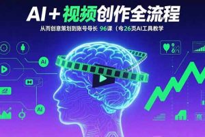(15869期)AI+短视频创作全流程:从创意策划到账号增长,96节课(含26项AI工具教学)