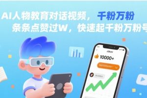 AI人物教育对话视频,条条点赞过W,快速起千粉万粉号