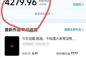 抖音视频号新赛道今日话题今日语录,撸伙伴计划跟视频号分成