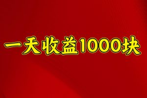2025年暑假项目，日收益4位数，一天收益1000+ 暑假高收益项目