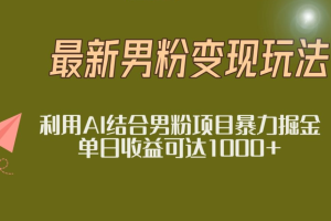 2025年最新小红书男粉玩法日入1000+