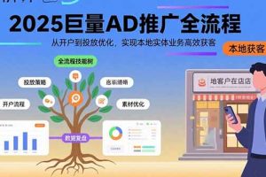 (15608期)2025巨量AD推广全流程,从开户到投放优化,实现本地实体业务高效获客