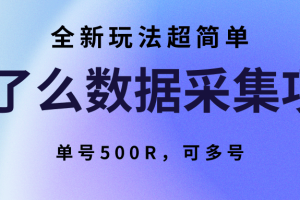 饿了么数据采集项目,全新玩法超简单,单号500R,可多号