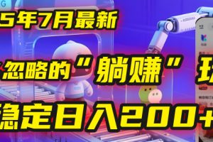 2025年7月一个被99%的人忽略的“躺赚”玩法，稳定日入200+！