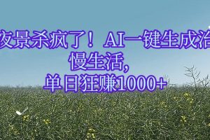 农村夜景杀疯了！AI一键生成治愈系慢生活，单日狂赚1000+