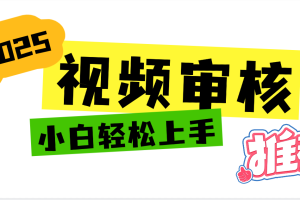 2025 全新视频审核黑科技项目登场，新手小白无脑上手5秒闭眼出单，订单…