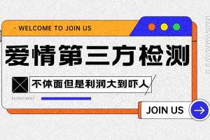 爱情检查官全网首发暴力小项目,绿色无风险,日稳定变现1000+