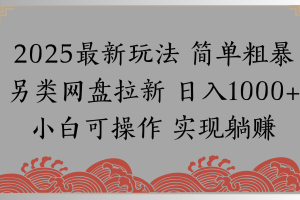 网盘拉新,冷门玩法,纯捡钱月入8000,0基础小白也能做