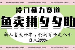闲鱼 冷 门 暴力 赛 道, 一 单 80% 利 润 , 新人 轻 松日入 1000+