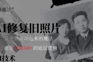 AI 魔法：让泛黄旧照变成朋友圈爆款视频，私域转化率提升50%，单日变现500+