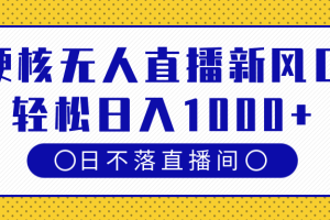 硬核无人直播新风口，日不落直播间，轻松日入1000+