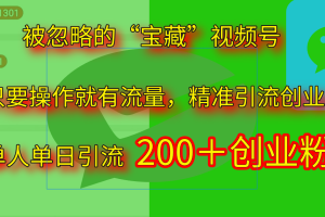2025.5月最新被忽略的“宝藏”视频号，精准日引流200+
