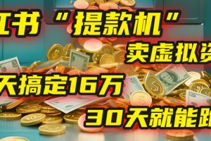 2025年，我发现一个小红书“提款机”：靠卖虚拟资料，92天搞定16万，这个模式30天就能跑通！