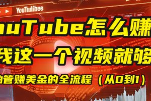 【YouTube掘金】我把做油管赚美金的全流程(从0到1),今天一节课毫无保留!