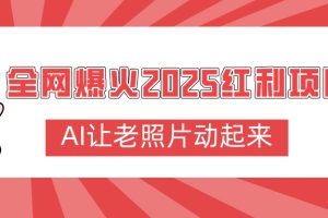 全网爆火2025红利项目,AI让老照片动起来,新手也能快速上手