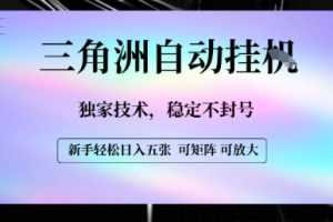 【三角洲自动挂G】独家技术,稳定不封号,轻松日入五张【揭秘】