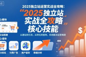 2025独立站运营实战全攻略,一站式掌握独立站运营核心技能