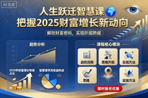 人生跃迁智慧课,把据2025财富增长新动向
