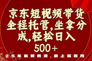 (16204期)京东短视频带货,新玩法,0门槛,做就有米