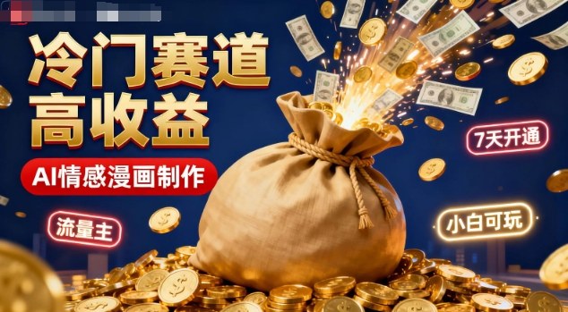 公众号冷门赛道,用AI做情感漫画,7天开通流量主,操作简单,小白可玩插图 公众号冷门赛道,用AI做情感漫画,7天开通流量主,操作简单,小白可玩插图