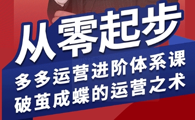 拼多多运营进阶系统课,从零起步,多多运营进阶体系课,破茧成蝶的运营之术插图 拼多多运营进阶系统课,从零起步,多多运营进阶体系课,破茧成蝶的运营之术插图