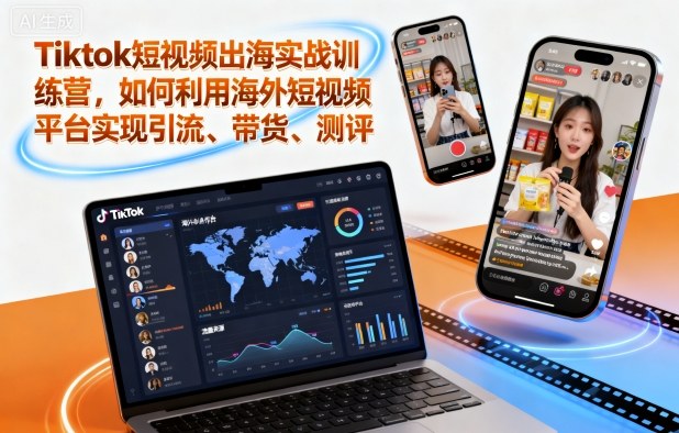 Tiktok短视频出海实战训练营,如何利用海外短视频平台实现引流、带货、测评插图 Tiktok短视频出海实战训练营,如何利用海外短视频平台实现引流、带货、测评插图
