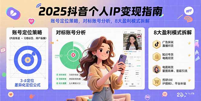 (15711期)2025抖音个人IP变现指南,账号定位策略,对标账号分析,8大盈利模式拆解插图 (15711期)2025抖音个人IP变现指南,账号定位策略,对标账号分析,8大盈利模式拆解插图